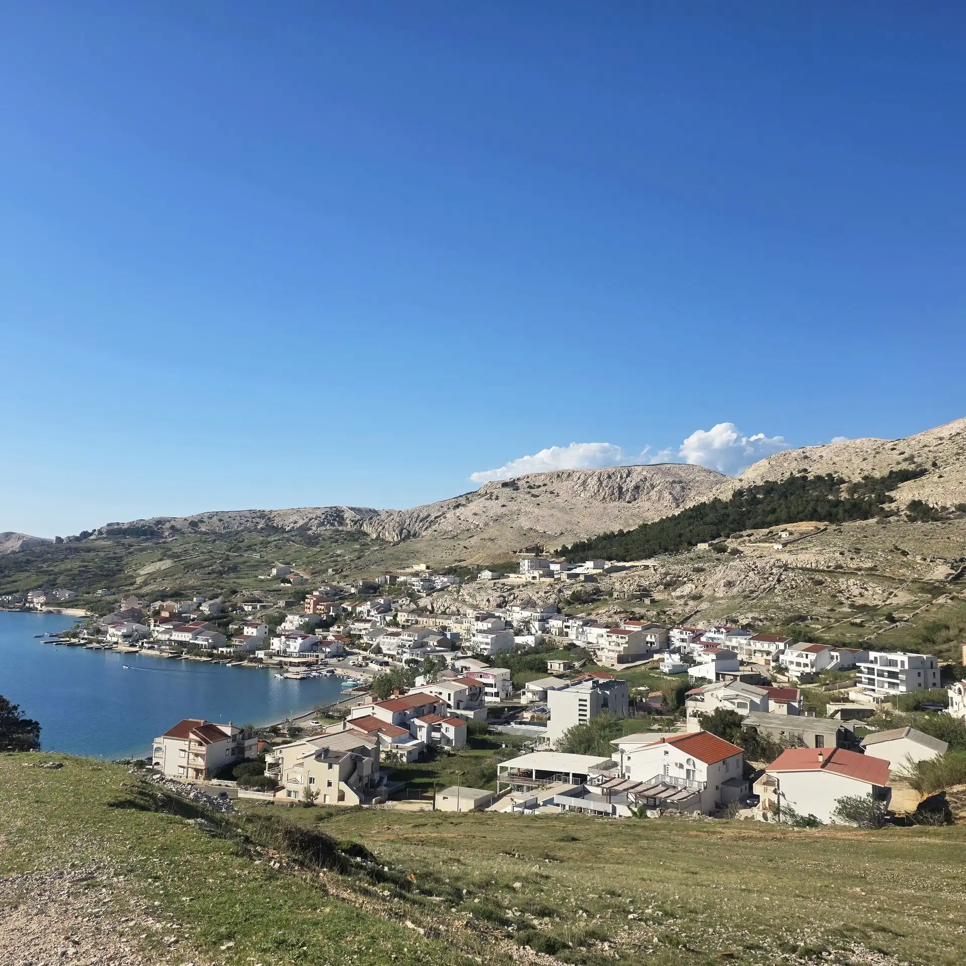 Quiet fishing village Metajna, Pag island